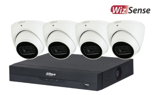 Dahua 8 Channel Network Camera System with 4 x 8MP IR WizSense Network Cameras and 1 x 3TB HDD 8 Channel NVR