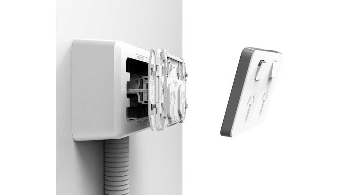 Clipsal Iconic Skin Socket Switch Cover Plate Black